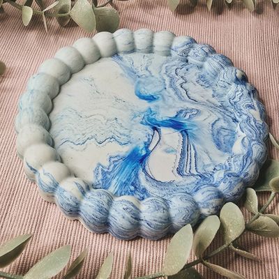 Plateau bulle jesmonite